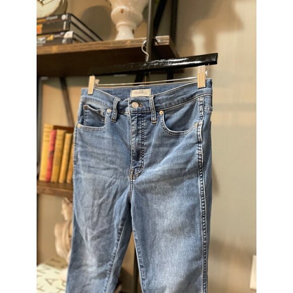 Madewell 10" High Rise Cropped Jeans Welling Wash Blue Womens Size 27 - Picture 6 of 13